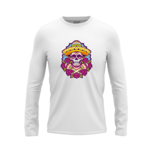 Sombrero Skull Full Sleeve Mens T-shirt