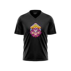 Sombrero Skull V-Neck Mens T-shirt
