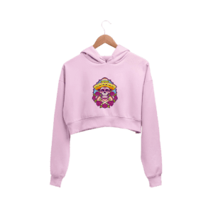 Sombrero Skull Women Crop Hoodie