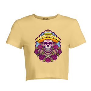 Sombrero Skull Crop Top for Women