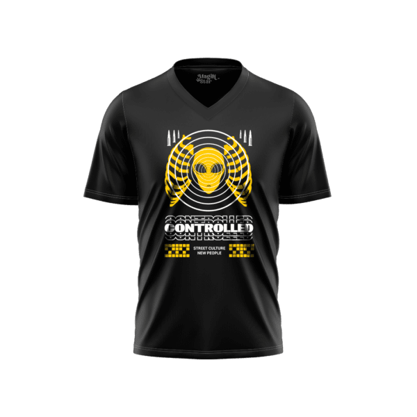 Street Style V-Neck Half Sleeve Mens T-shirt