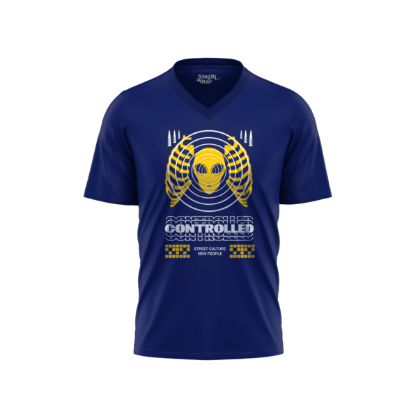 Street Style V-Neck Half Sleeve Mens T-shirt - Image 2
