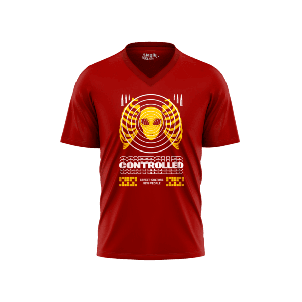 Street Style V-Neck Half Sleeve Mens T-shirt - Image 4