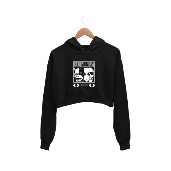 Bad Monday Women Crop Hoodie - Image 2