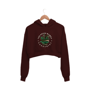 Green Mamba Women Crop Hoodie