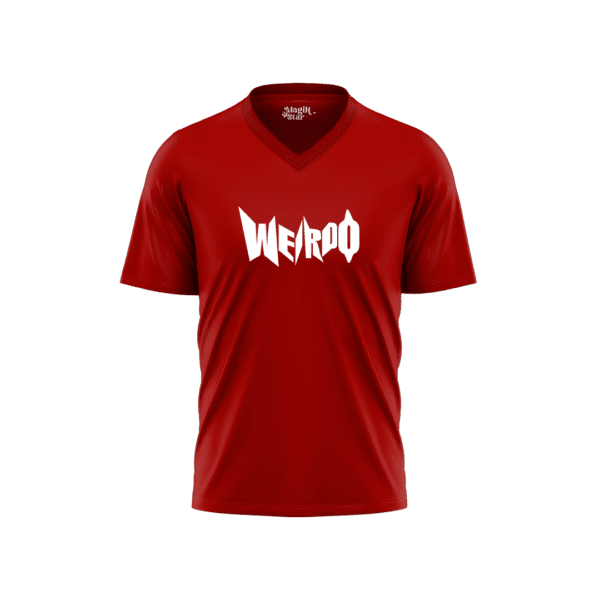 Weirdo V-Neck Half Sleeve Mens T-Shirt - Image 2