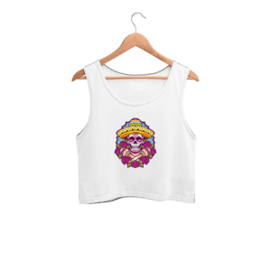 Sombrero Skull Womens Crop Tank