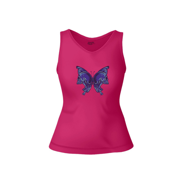 Butterfly Skull Women Tank Top - Image 3