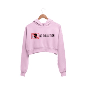 No Pollution Crop Hoodie for Women