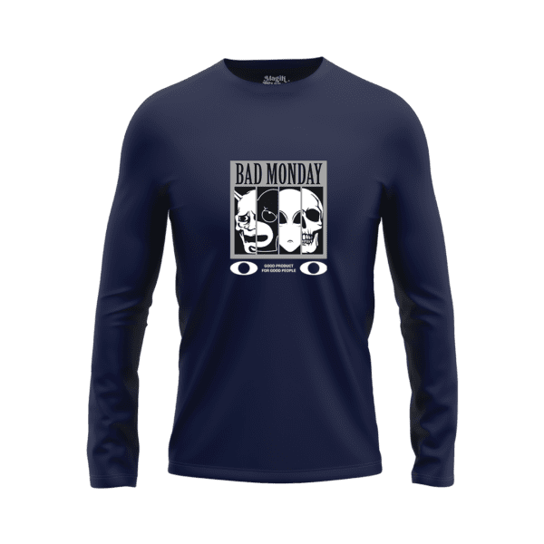 Bad Monday Full Sleeve Mens T-Shirt - Image 2