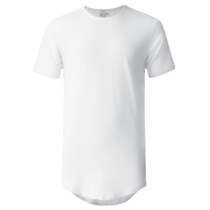 Men Solid Plain Longline Curved T-shirts