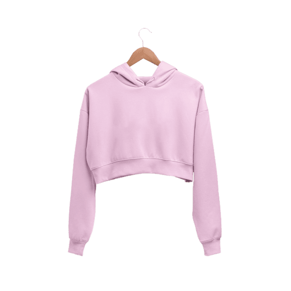 Women Solid Crop Hoodies - Image 2