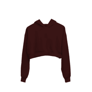 Women Solid Crop Hoodies