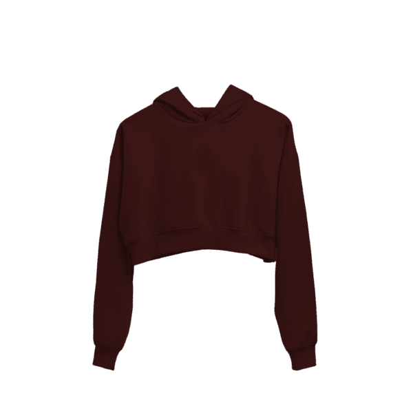 Women Solid Crop Hoodies