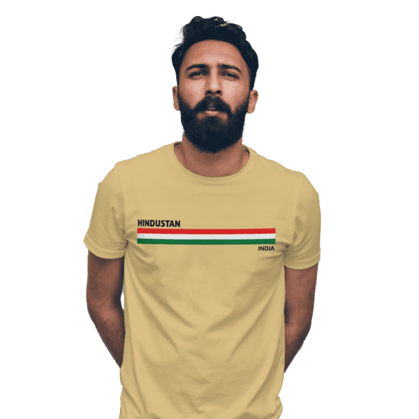 Hindustan India Mens Half Sleeve T-Shirt - Image 2