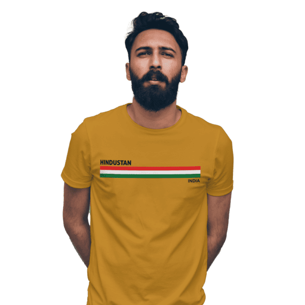Hindustan India Mens Half Sleeve T-Shirt - Image 4