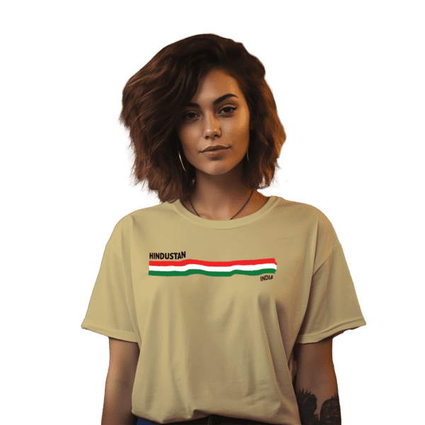 Hindustan India Womens Half Sleeve TShirt - Image 4