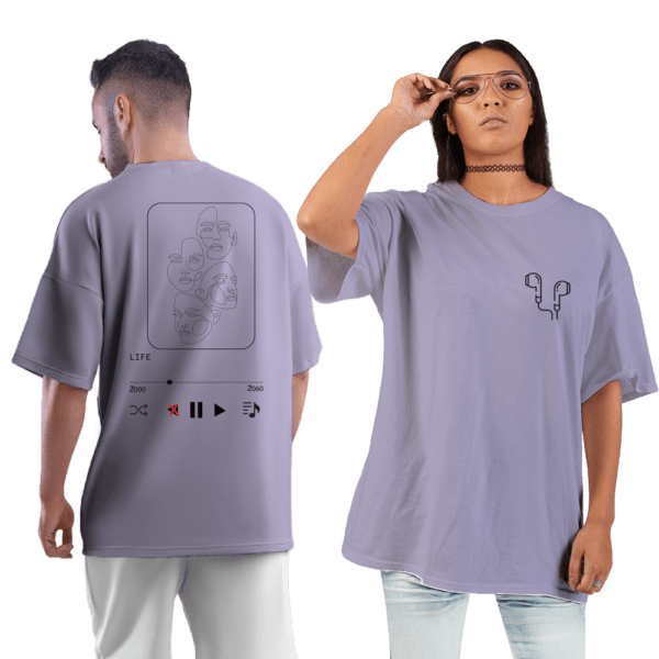 Playlist Unisex Oversized T-shirt - Image 3